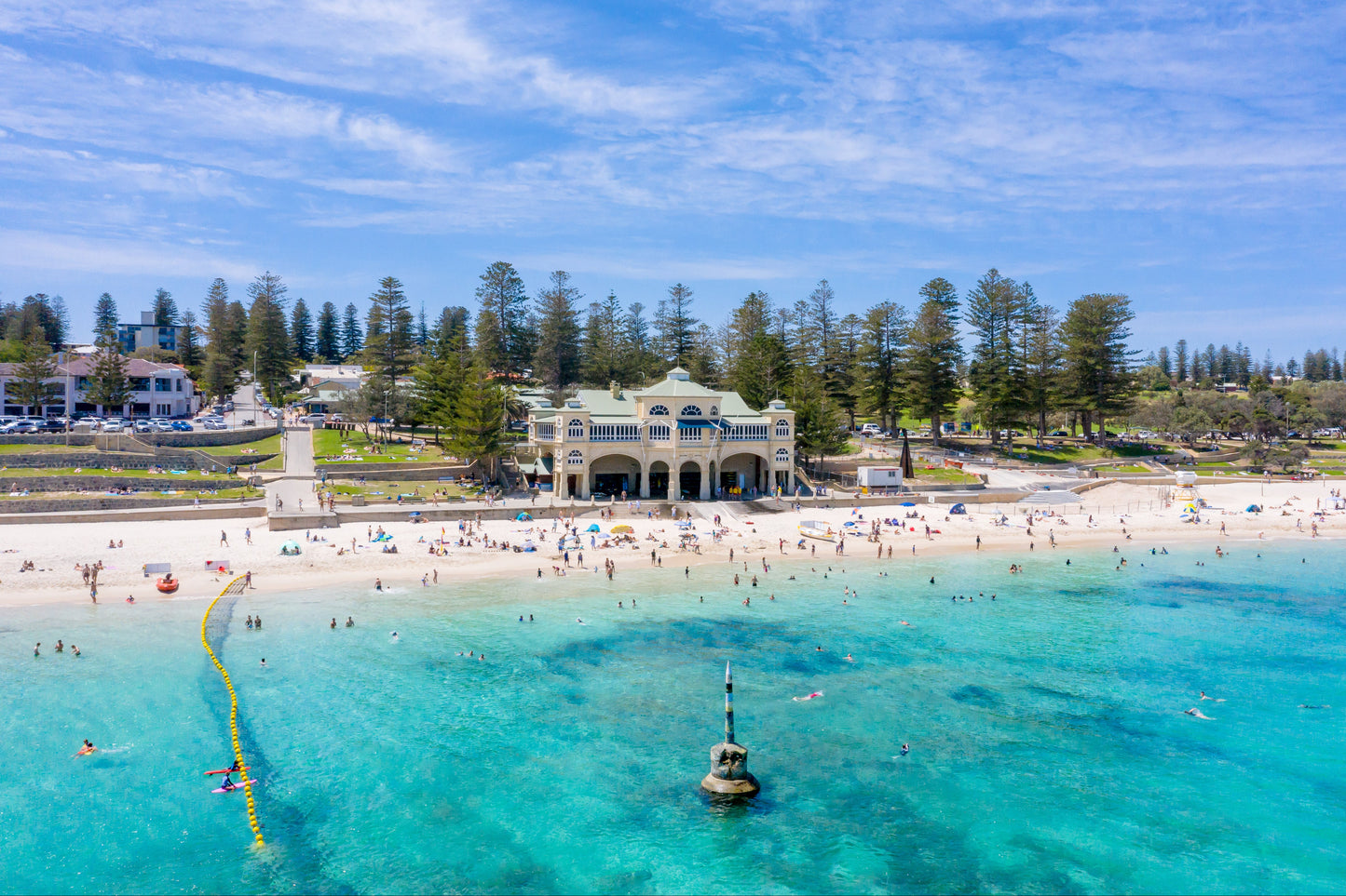 Cottesloe Beach Framed Aerial Print Western Australia Tea Rooms