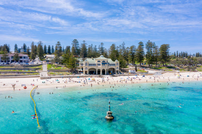 Cottesloe Beach Framed Aerial Print Western Australia Tea Rooms